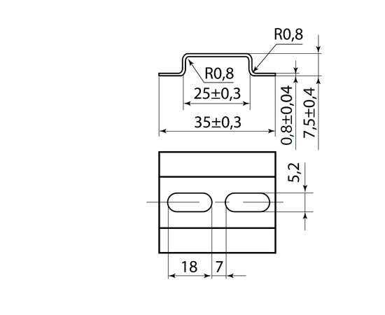 TDM DIN-рейка (120 см) оцинкованная, фото , изображение 2