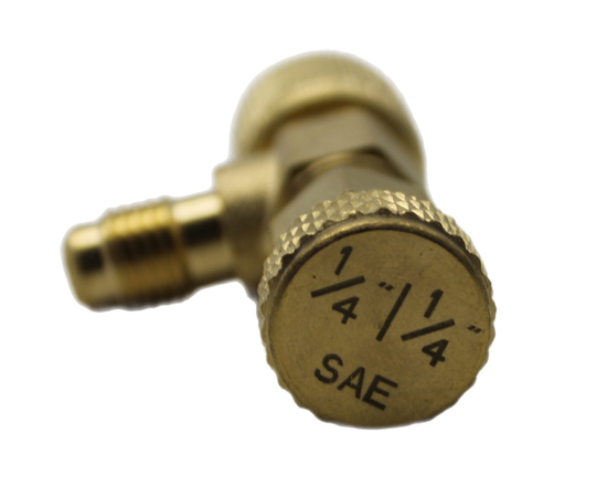 Вентиль VALUE VVO-1 с нажимом на ниппель, гайка 1/4" SAE x штуцер 1/4" SAE, фото , изображение 3