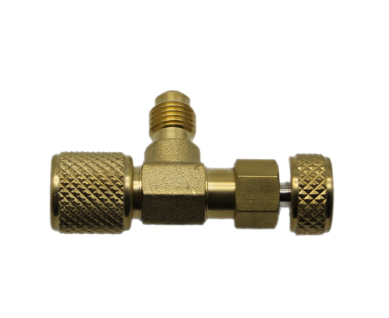 Вентиль VALUE VVO-2 с нажимом на ниппель, гайка 5/16" SAE x штуцер 1/4" SAE, фото 