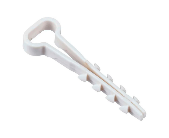 Дюбель-хомут прямоугольный 5-10, белый, 45*6мм, упаковка 100шт, фото 