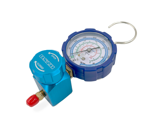 Манометрический коллектор DSZH WK-467GL (R22/32/134/410; 1 вентильный, с манометром, без шлангов), фото , изображение 2