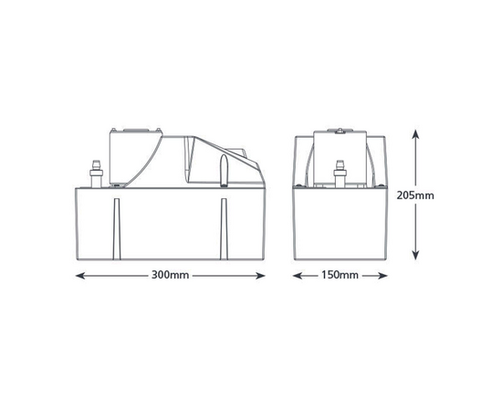 Помпа дренажная ASPEN Heavy Duty 6 (накопительная, 900л/ч, h-6м, емкость 4л), фото , изображение 2