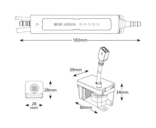 Помпа дренажная Aspen Mini Aqua SILENT (проточная, 14 л/ч, 19 Дб), фото , изображение 8
