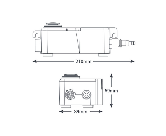 Помпа дренажная Aspen mini tank ( 35 л/ч; 35 Дб; h- 15м, емкость 0,24 л), фото , изображение 3