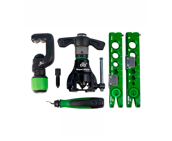 Вальцовка эксцентриковая с реверсом Ballu Super Stars ST-R806FT-L (1/4"-3/4"; 6-19мм; с труборезом и риммером в кейсе), фото , изображение 2