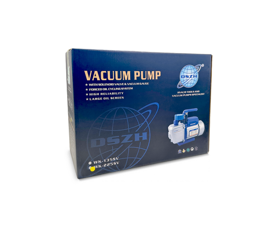 Вакуумный насос DSZH WK 225SV (2ст; 70 л/мин, 8.4 кг, вакуумметр, соленоидный вентиль), фото , изображение 10