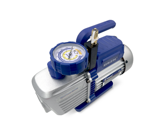 Вакуумный насос DSZH WK 225SV (2ст; 70 л/мин, 8.4 кг, вакуумметр, соленоидный вентиль), фото , изображение 5