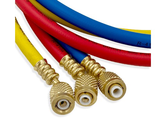 Манометрическая станция Ballu Super Stars ST-B268(R32/134/404/410/507, 2-х вентильный; шланги 1.5м, 55 Bar-1/4"SAE, 2 адаптера R410xR22 манометры 68мм, в кейсе), фото , изображение 10