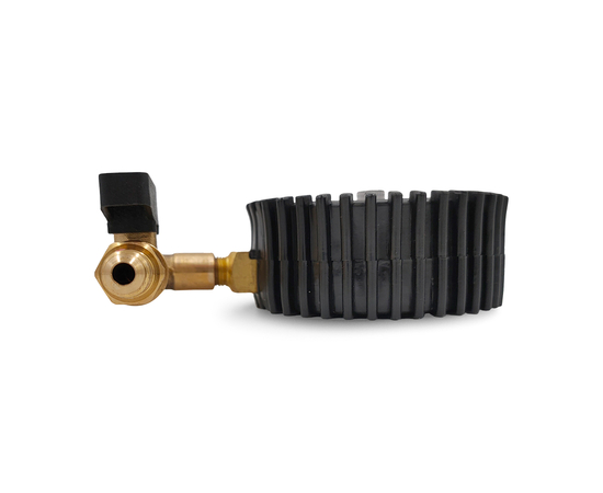 Манометрический коллектор под азот HONGSEN HS-NG (60 bar, 80 мм) с вентилем и шлангом 1/4"SAE, фото , изображение 5