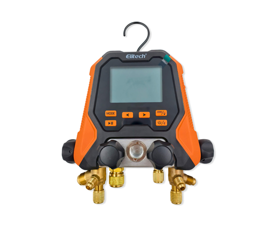 Цифровой манометрический 4х вентильный коллектор Elitech MS-870, фото , изображение 2