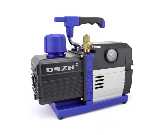 Вакуумный насос DSZH WK - 8BM (2ст., 241 л/мин, 0.2 Па, 11.5 кг, вакуумметр, соленоидный вентиль), фото 