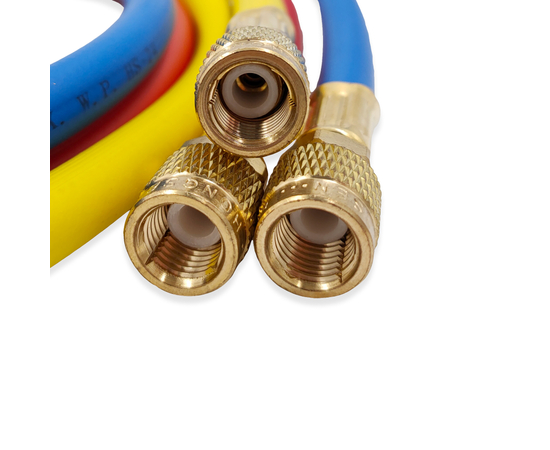 Заправочные шланги HONGSEN HS-360 набор 3шт по 1.5м, 1/4" SAE, до 41 Bar, фото , изображение 4