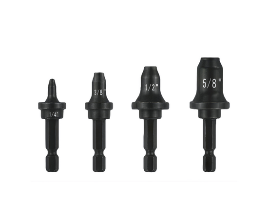 DSZH WK-E900F - 1/4", 3/8", 1/2", 5/8" набор насадок для развальцовки трубы, фото 