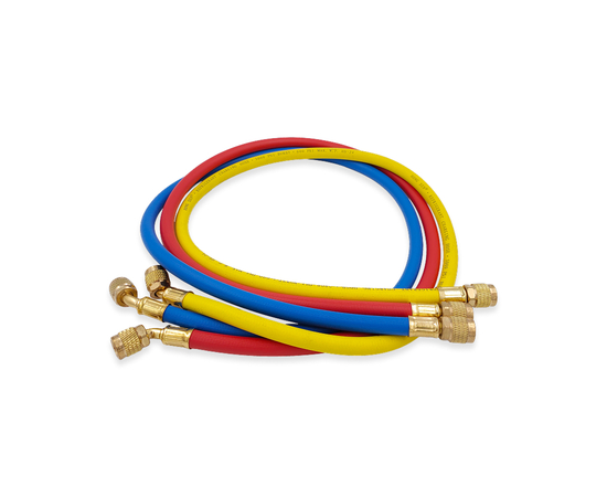 Манометрическая станция HONGSEN HS-536C (R22/134/404/407), 2-х вентильная; шланги 0.9м-1/4"SAE до 41 Bar; манометры 68мм, латунный корпус со смотровым стеклом), фото , изображение 8