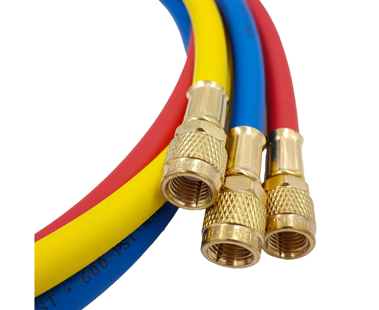 Манометрическая станция HONGSEN HS-S60-101-A (R22/134/404/407; 2-х вент; шланги 1.5м-1/4"SAE до 41 Bar; отвертка; манометры 80мм, кейс), фото , изображение 11