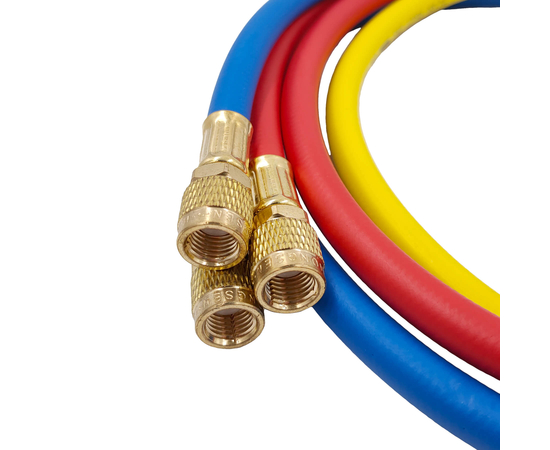 Манометрическая станция HONGSEN HS-S60-102-A (R32/410; 2-х вент; шланги 1.5м-1/4х5/16"SAE до 55 Bar; отвертка; манометры 80мм, кейс), фото , изображение 10