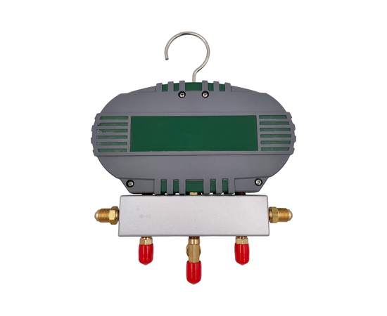 Манометрическая станция HONGSEN HS-S60-102-A (R32/410; 2-х вент; шланги 1.5м-1/4х5/16"SAE до 55 Bar; отвертка; манометры 80мм, кейс), фото , изображение 7