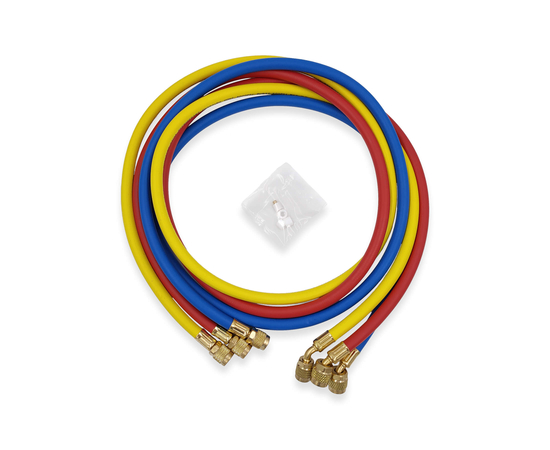 Манометрическая станция HONGSEN HS-S60-102-A (R32/410; 2-х вент; шланги 1.5м-1/4х5/16"SAE до 55 Bar; отвертка; манометры 80мм, кейс), фото , изображение 8