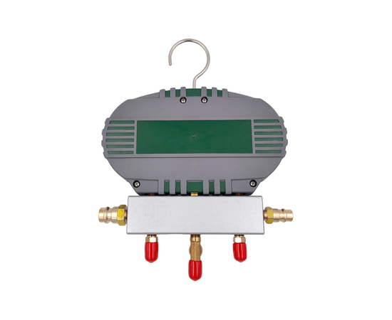 Манометрическая станция HONGSEN HS-S60-105-A (R22/134/404/407; 2-х вент; шланги 1.5м-1/4"SAE до 41 Bar; 2 муфты R134A; ключ для золотников; отвертка; манометры 80мм; упак. кейс), фото , изображение 8