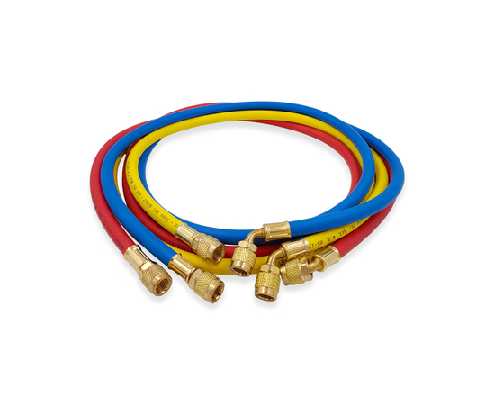 Манометрическая станция HONGSEN HS-S60-105-A (R22/134/404/407; 2-х вент; шланги 1.5м-1/4"SAE до 41 Bar; 2 муфты R134A; ключ для золотников; отвертка; манометры 80мм; упак. кейс), фото , изображение 9