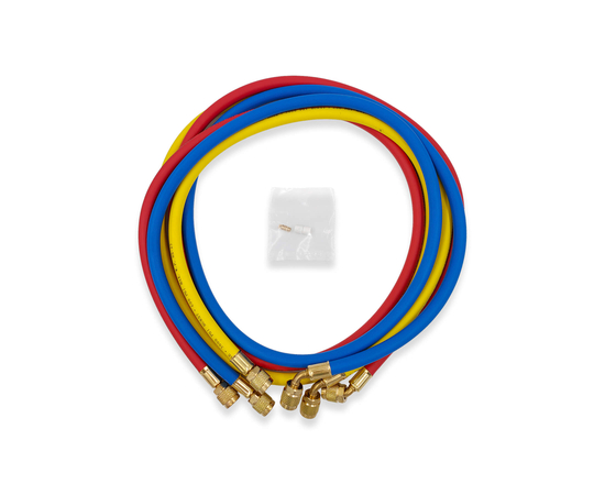 Манометрическая станция HONGSEN HS-S60-105-A (R22/134/404/407; 2-х вент; шланги 1.5м-1/4"SAE до 41 Bar; 2 муфты R134A; ключ для золотников; отвертка; манометры 80мм; упак. кейс), фото , изображение 10