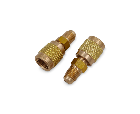 Манометрический коллектор HONGSEN HS-M02-410-22-A (R22/32/410; 2-х вент; шланги 1.2м-1/4х5/16"SAE до 41 Bar; 2 адаптера штуцер 5/16"-R410A; гайка 1/4"-R22, в кейсе), фото , изображение 9