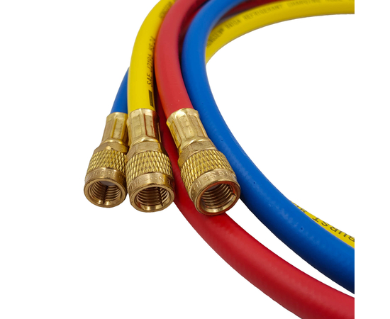 Цифровая манометрическая 2х вентильная станция HONGSEN HS-DVS60-101A (3 шланга 1.5м-1/4"SAE до 55Bar; 2 вентиля с нажимом на ниппель гайка 5/16", штуцер 1/4" SAE), фото , изображение 10