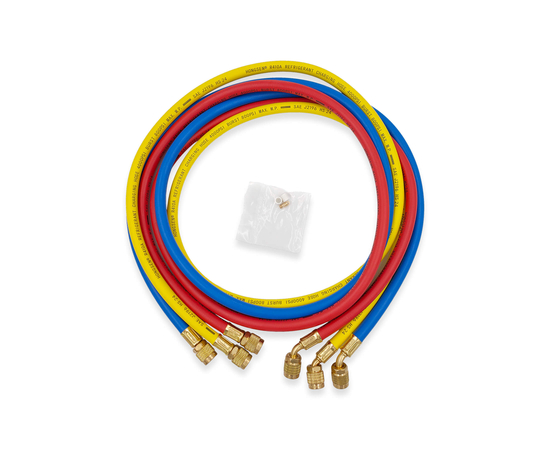 Цифровая манометрическая 2х вентильная станция HONGSEN HS-DVS60-101A (3 шланга 1.5м-1/4"SAE до 55Bar; 2 вентиля с нажимом на ниппель гайка 5/16", штуцер 1/4" SAE), фото , изображение 7