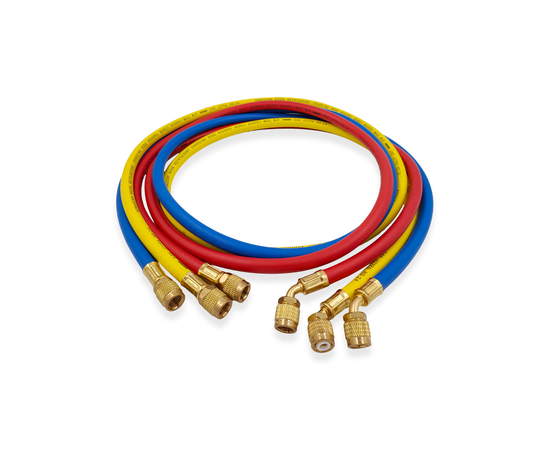 Цифровая манометрическая 2х вентильная станция HONGSEN HS-DVS60-101A (3 шланга 1.5м-1/4"SAE до 55Bar; 2 вентиля с нажимом на ниппель гайка 5/16", штуцер 1/4" SAE), фото , изображение 8