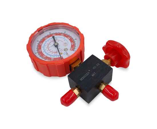 Манометрический коллектор HONGSEN HS-467AH (R12/22/134/404), фото , изображение 3