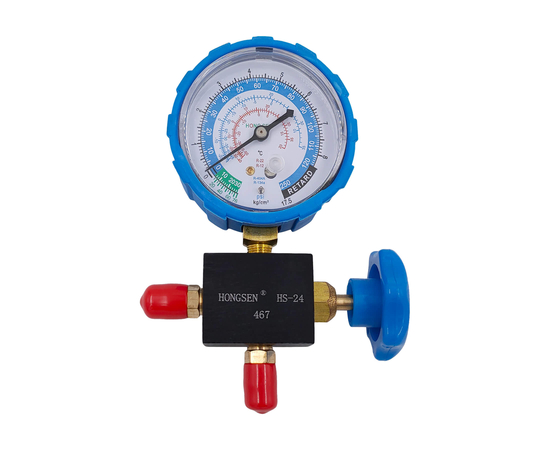 Манометрический коллектор HONGSEN HS-467AL (R12/22/134/404), фото 