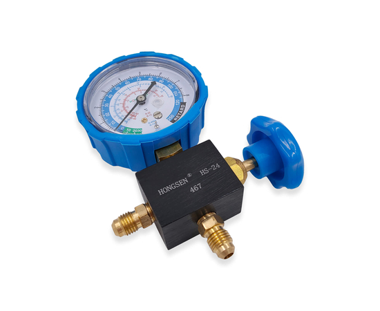 Манометрический коллектор HONGSEN HS-467AL (R12/22/134/404), фото , изображение 2