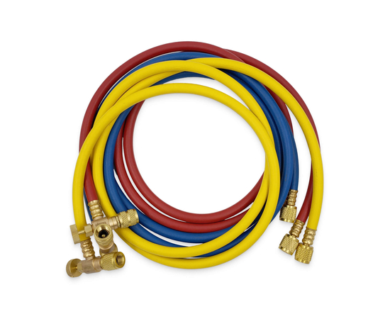 Заправочные шланги WIPCOOL MRH-1SV набор 3шт по 1.8м, 1/4"-5/16" SAE, до 55 Bar, фото 