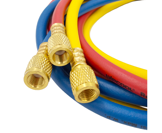 Заправочные шланги WIPCOOL MRH-1SV набор 3шт по 1.8м, 1/4"-5/16" SAE, до 55 Bar, фото , изображение 3
