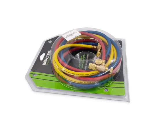 Заправочные шланги WIPCOOL MRH-1SV набор 3шт по 1.8м, 1/4"-5/16" SAE, до 55 Bar, фото , изображение 4