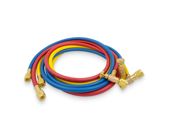 Заправочные шланги WIPCOOL MRH-2SV набор 3шт по 1.8м, 1/4"-1/4" SAE, до 55 Bar, фото , изображение 3