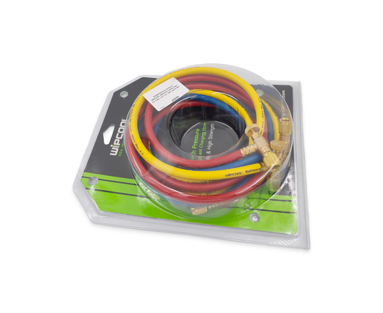 Заправочные шланги WIPCOOL MRH-2SV набор 3шт по 1.8м, 1/4"-1/4" SAE, до 55 Bar, фото , изображение 6