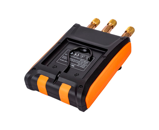 Цифровой манометрический 2х вентильный  коллектор Elitech MS-1000S (2 датчика WTP-1, 3 шланга 1,5м до 55bar, 2 адаптера, кейс), фото , изображение 4