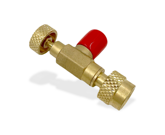 Вентиль с нажимом на ниппель DSZH WK-VC4 - гайка 1/4"(R22), штуцер 5/16" SAE, фото , изображение 2