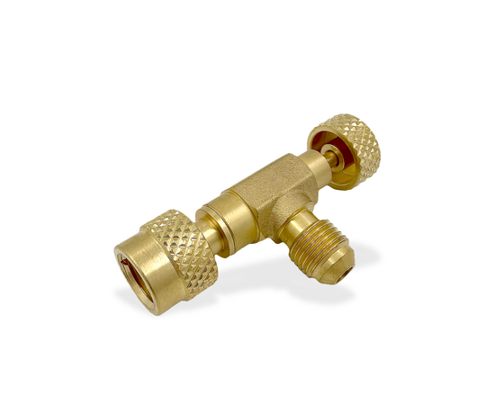 Вентиль с нажимом на ниппель DSZH WK-VC4 - гайка 1/4"(R22), штуцер 5/16" SAE, фото , изображение 4