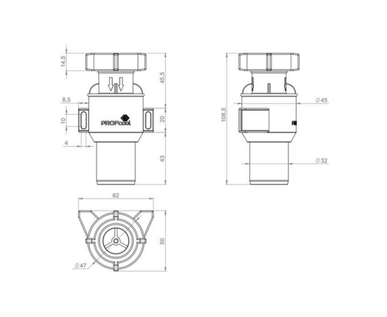Сифон с сухим затвором PROFcool МSP 16-32 (мембранный), фото , изображение 9