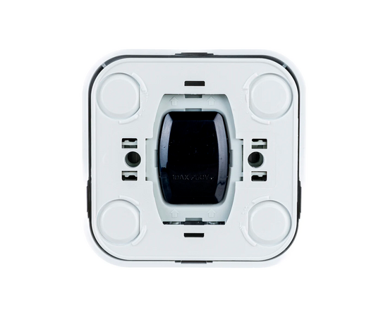 Makel SIVA USTU выключатель накладной 2 кл. с подсв. белый, фото , изображение 3