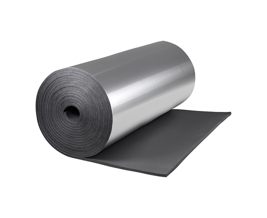 Рулон K-FLEX 10x1000-20 ST AD AL CLAD (каучук) толщина 10мм, ширина 1м, в рулоне 20кв.м, самоклеящаяся, фото 