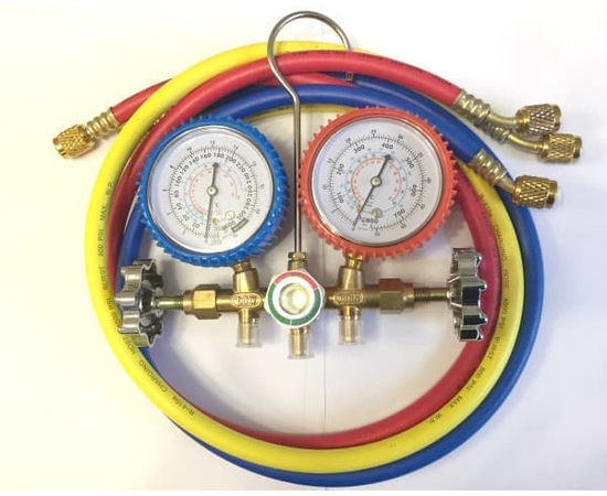 Манометрический коллектор Favor Cool CT-536G (R22/134/404/407; 2 вентильный; шланги 1/4" в комплекте), фото 