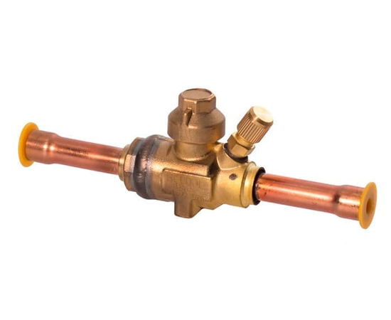 Вентиль шаровый 1/2" Becool BC-BVa-12 с сервисным штуцером, фото 