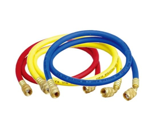 Заправочные шланги Value VRP-U-RYB (1.8 м; 1/4" SAE; набор для R12, 22, 134, 404, 407, 507), до 34 Bar, фото , изображение 2