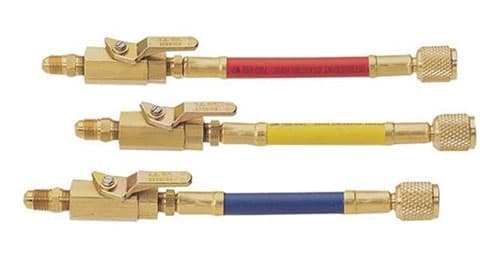 Шланг-адаптер с вентилем CH-15 RYB (штуцер 1/4" - гайка 5/16", 20см)