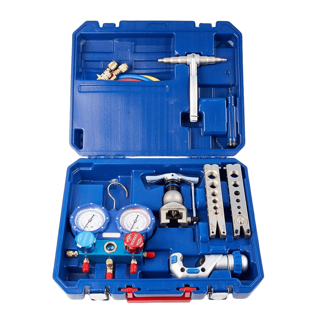 Набор инструментов DSZH WK-8P (в кейсе: коллектор WK-3602S (R22/404/407/410); шланги; вальцовка WK-806AM; труборез; труборасширитель; риммер)