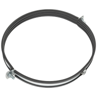 Хомут для воздуховода с резиновой прокладкой, гайка М8, 200мм