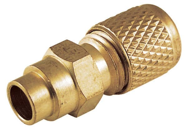 Штуцер BC-AV-B6 с клапаном "Шредера" (без трубки, под пайку)